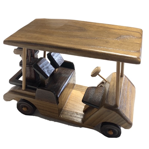 Mahogany | Desktop Golf Cart Clubs Wood Decor